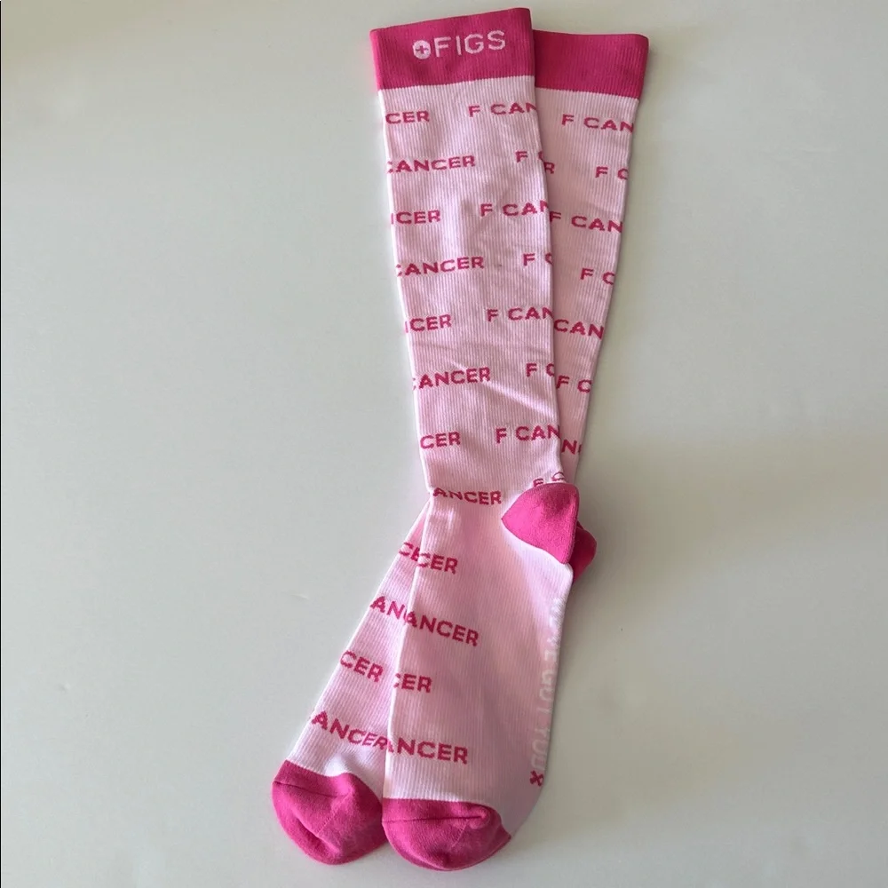 FIGS NWOT F Cancer Compression Socks We’ve Got You Small Pink